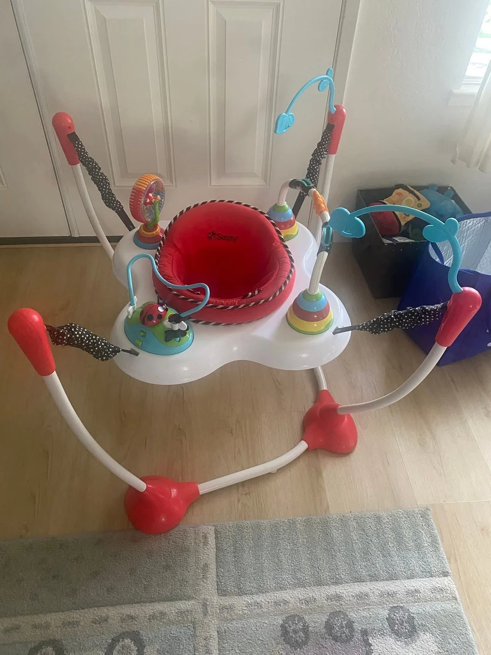 Red Baby Activity Jumper with Interactive Toys